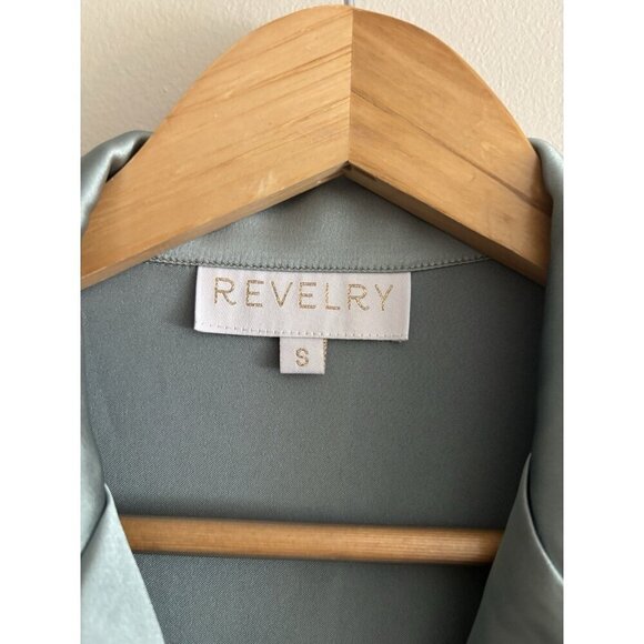 Revelry  Daybreak Satin Sleep Pants Sage Green Silky Women’s Small - Picture 3 of 9